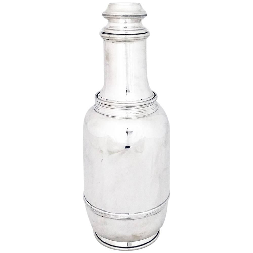 Sterling Silver Art Deco Cocktail Shaker by Cartier of Paris