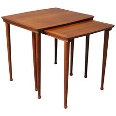 Set of Nesting Tables in Teak by "Moebelintarsia", 1960s 12