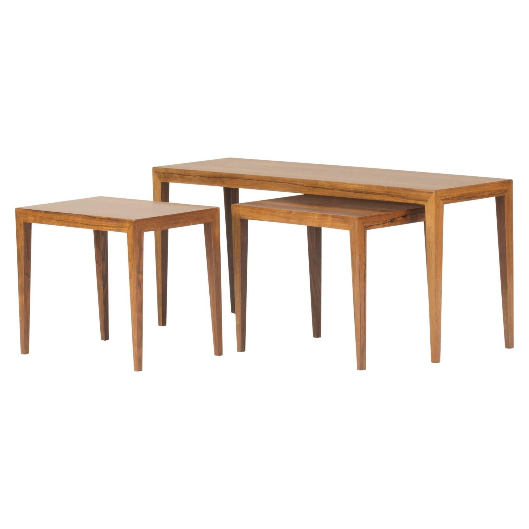 Rosewood Nesting Table by Severin Hansen