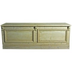 Late 19th Century Pine Shop Counter or Bar