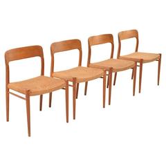 Set of Four Dining Chairs by Niels O. Møller 4