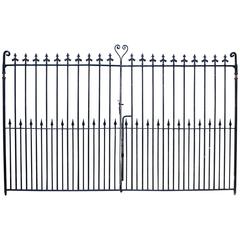 Pair of Antique Wrought Iron Entrance or Driveway Gates 8