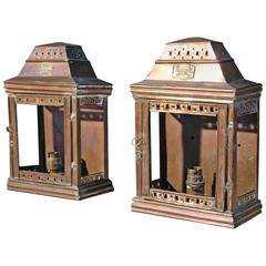 Pair of Late 19th Century Copper ‘Limehouse Lamp Co.’ Light Fittings 3