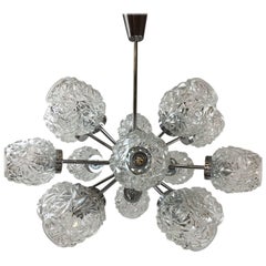 Vintage Fifteen-Arm Sputnik Chandelier Attributed to Richard Essig