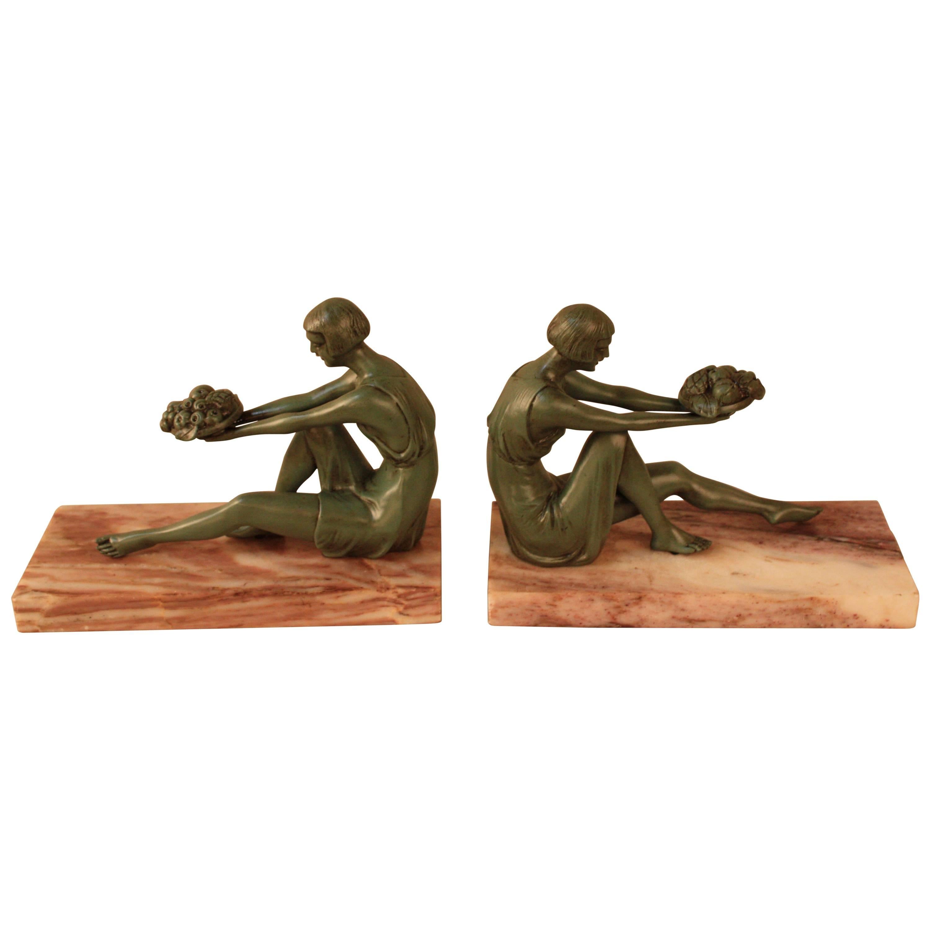 Pair of French Art Deco Bookends