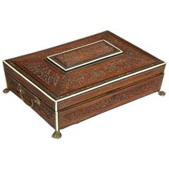 Late 19th Century Anglo-Indian Carved Box