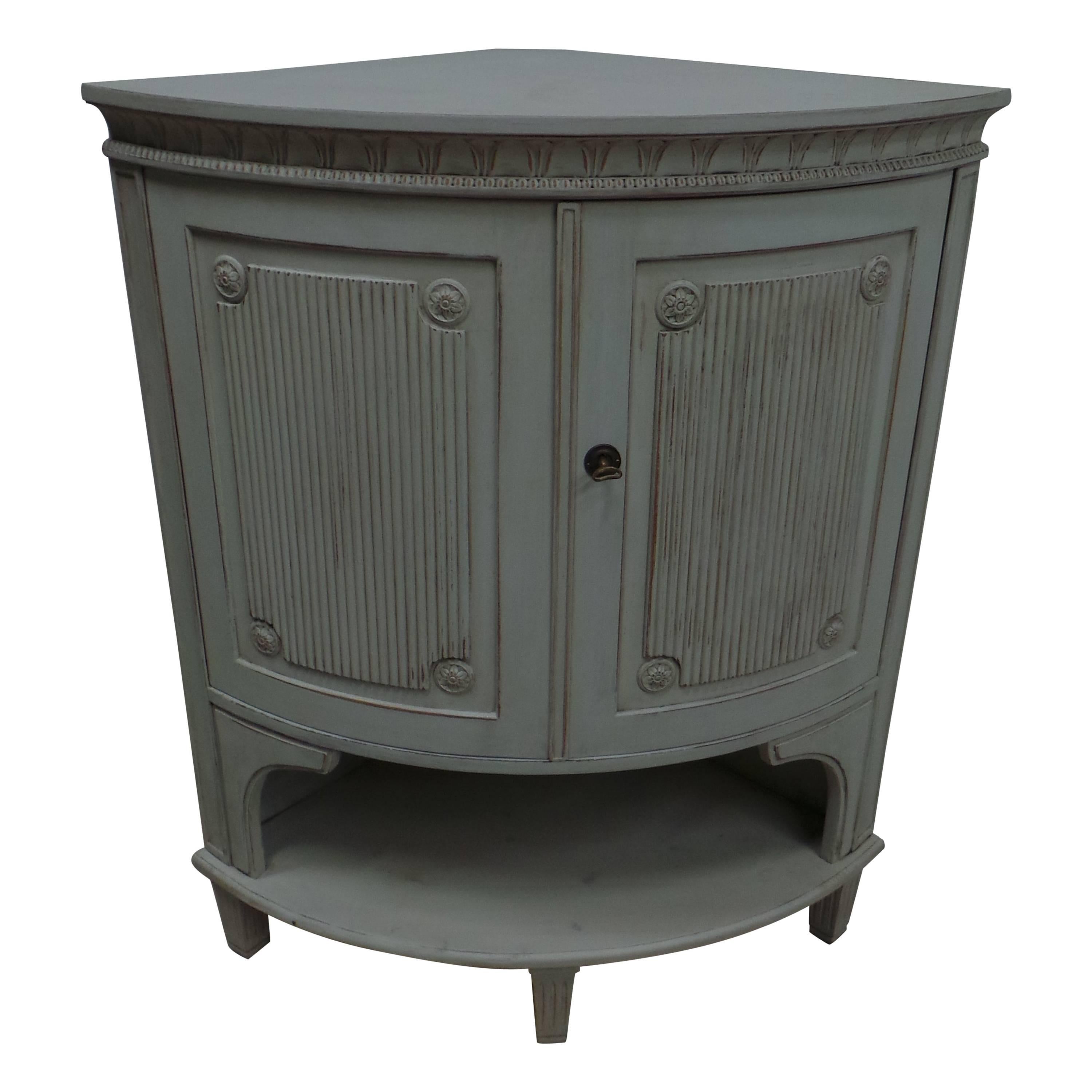 Swedish Gustavian Corner Cabinet