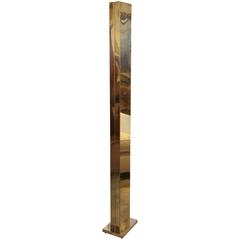 Vintage Brass Monolith Torchiere Floor Lamp by Casella