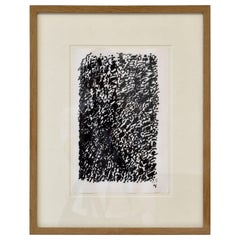Framed Vintage Abstract Drawing by Jacques Germain