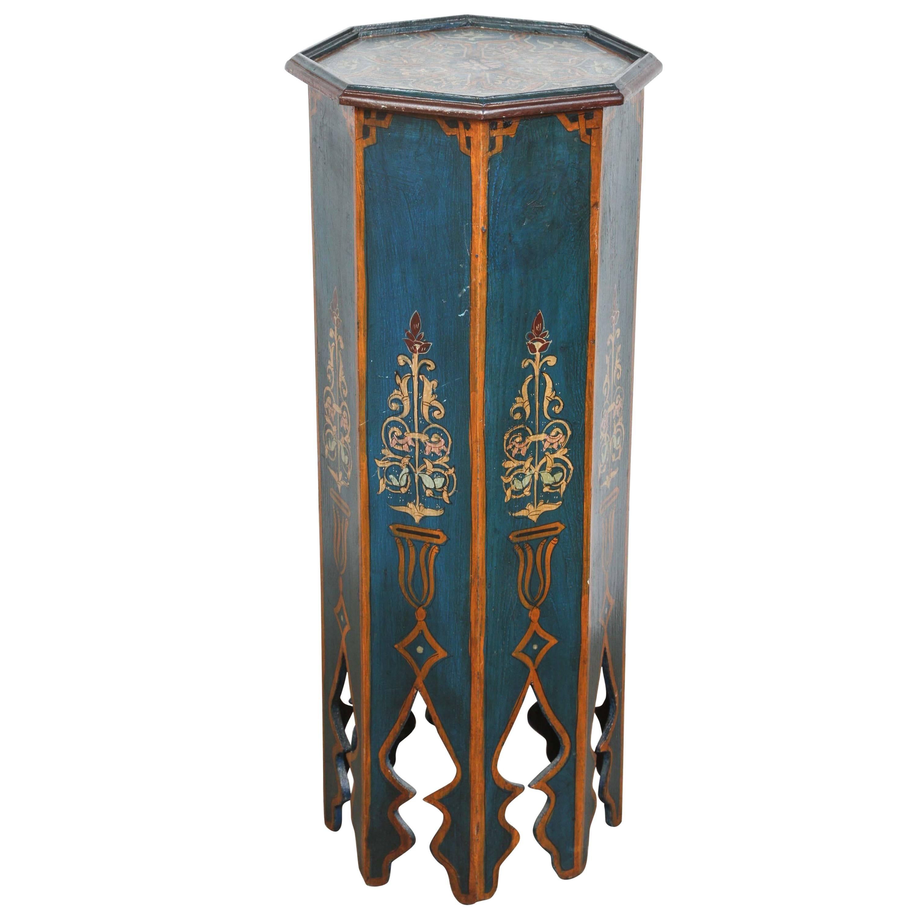 Moroccan Pedestals Blue Table