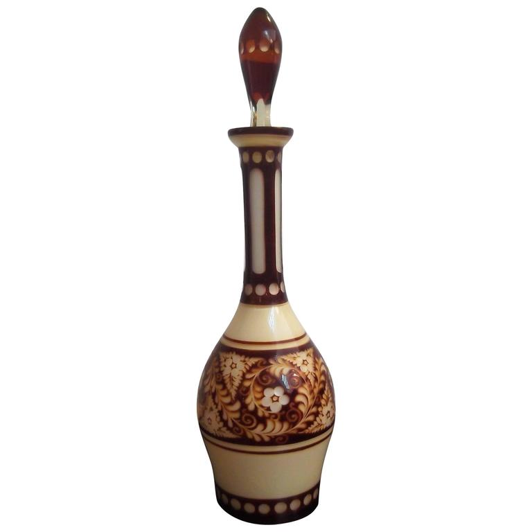 Austrian Cased Gl Hand Engraved Decanter For At 1stdibs Austrian Cased Gl Hand Engraved Decanter For