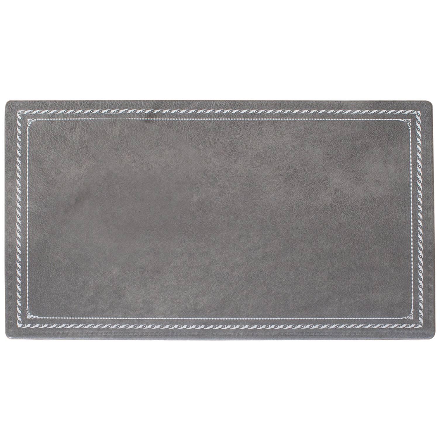 Custom Grey Leather Desk Pad Blotter Hungary, circa 2015