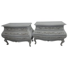 Two Hand-Carved Swedish Rococo Chest
