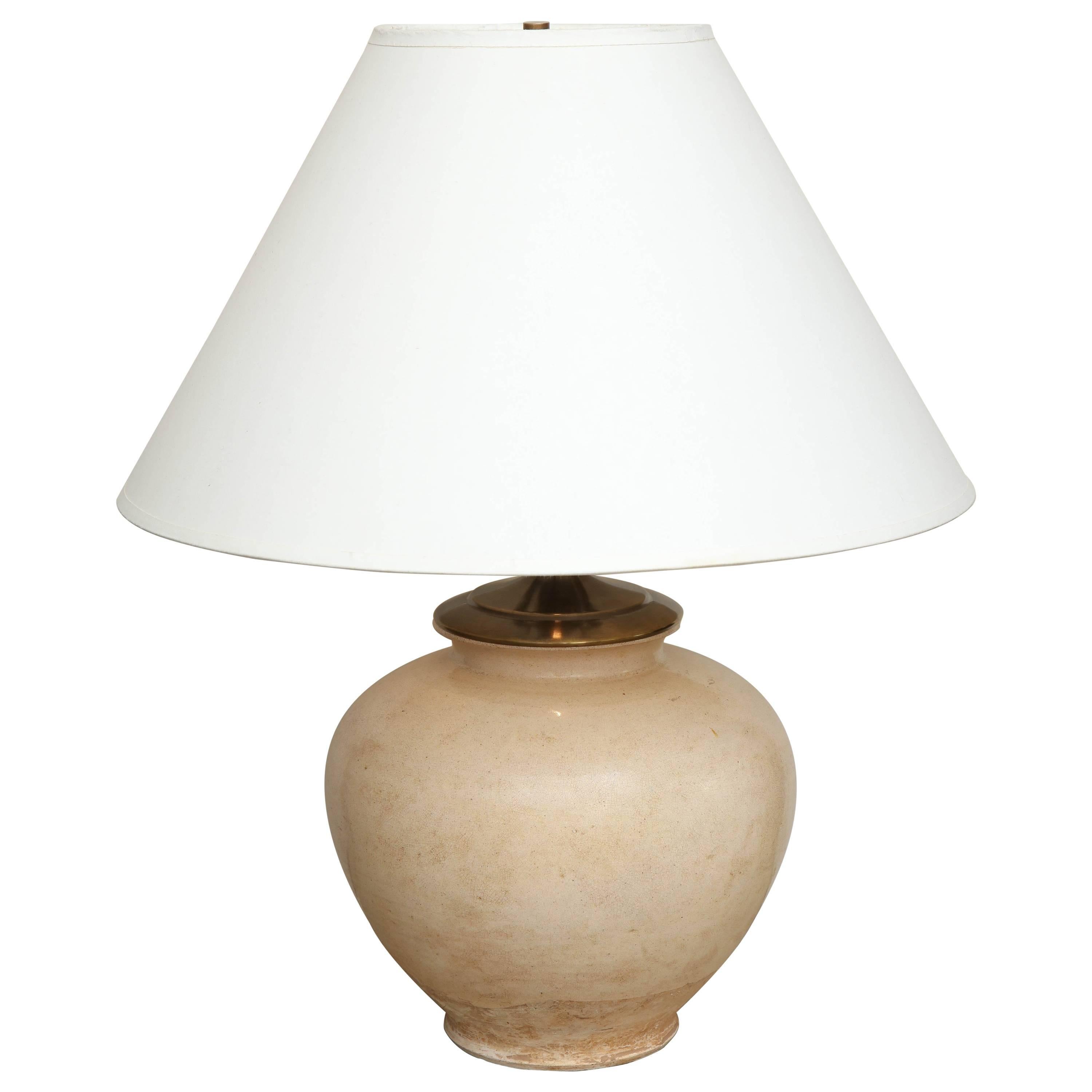 Terrakotta-Gefäßlampe aus dem späten 19. im Angebot