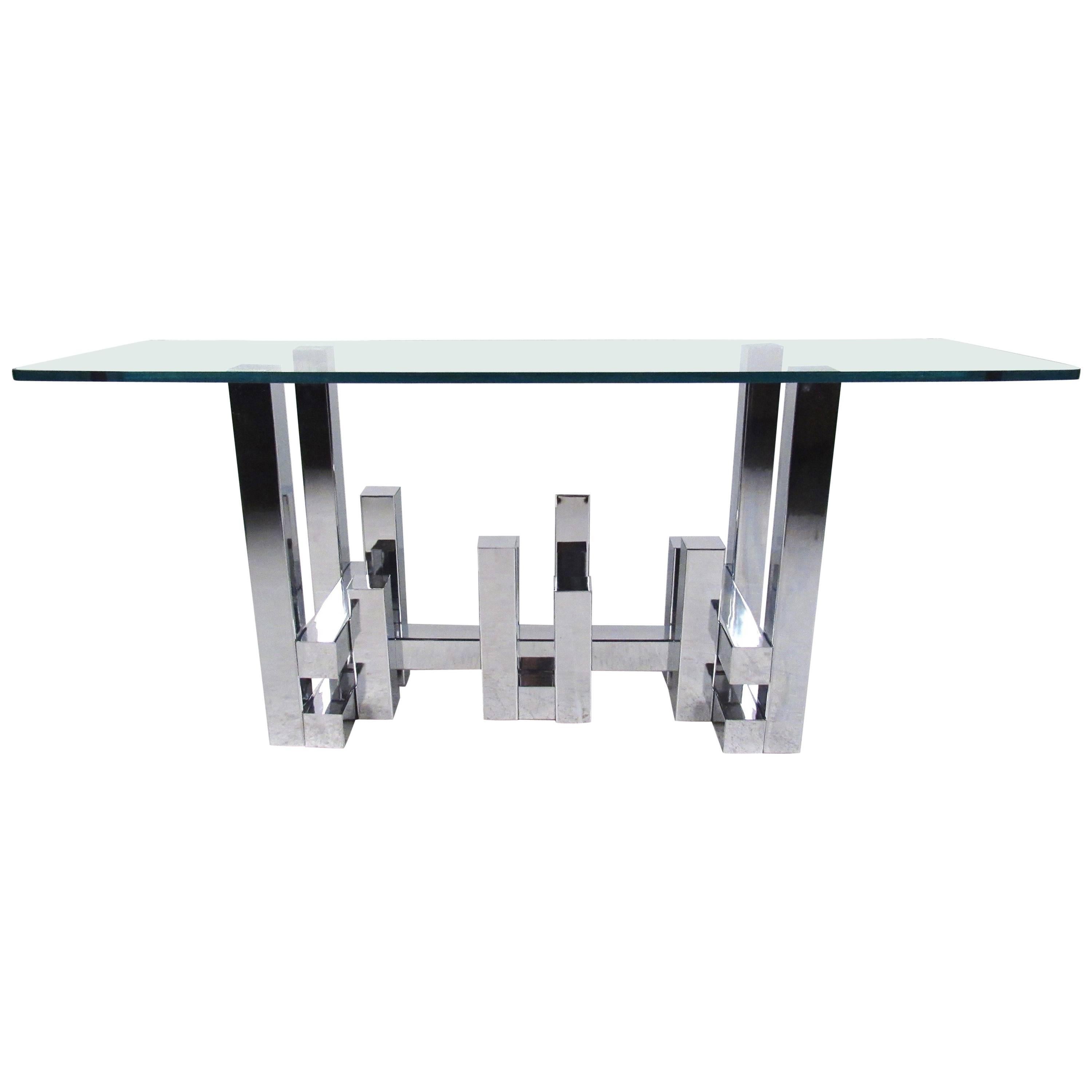 Cityscape Style Console Table after Paul Evans