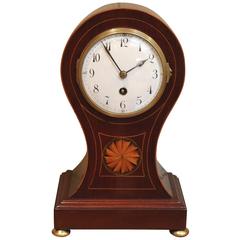 Edwardian Timepiece Mahogany Balloon Clock