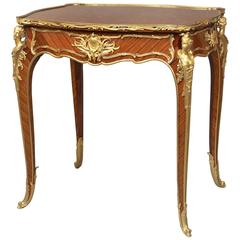 Magnificent Late 19th Century Gilt Bronze Mounted Lamp Table by François Linke