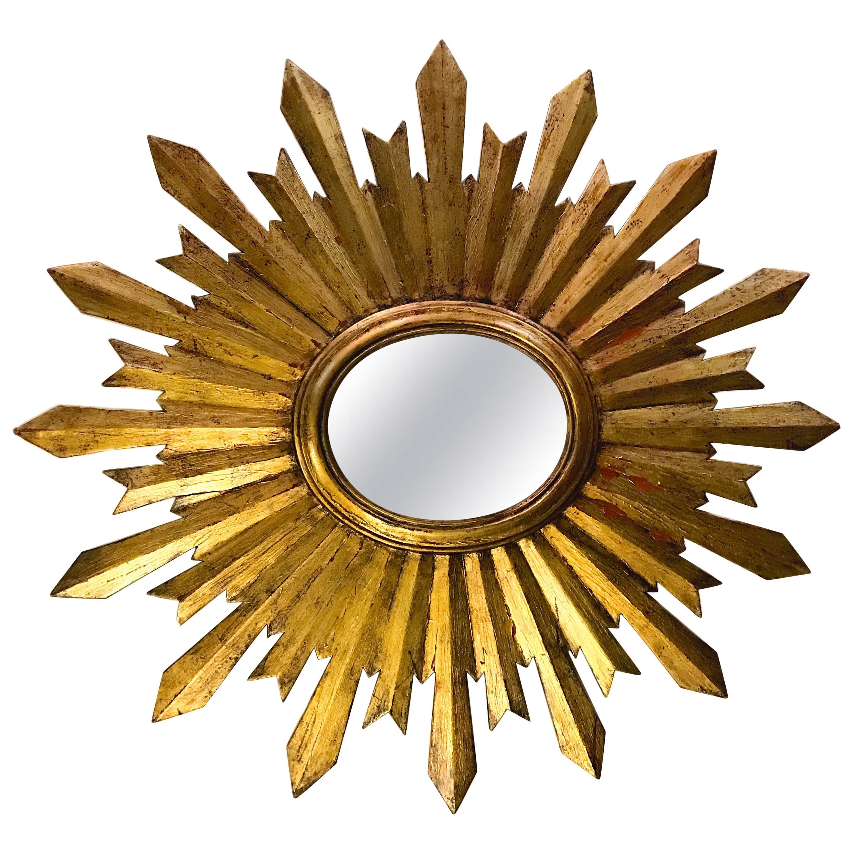 Espagnol Miroir espagnol ancien Sunburst en vente