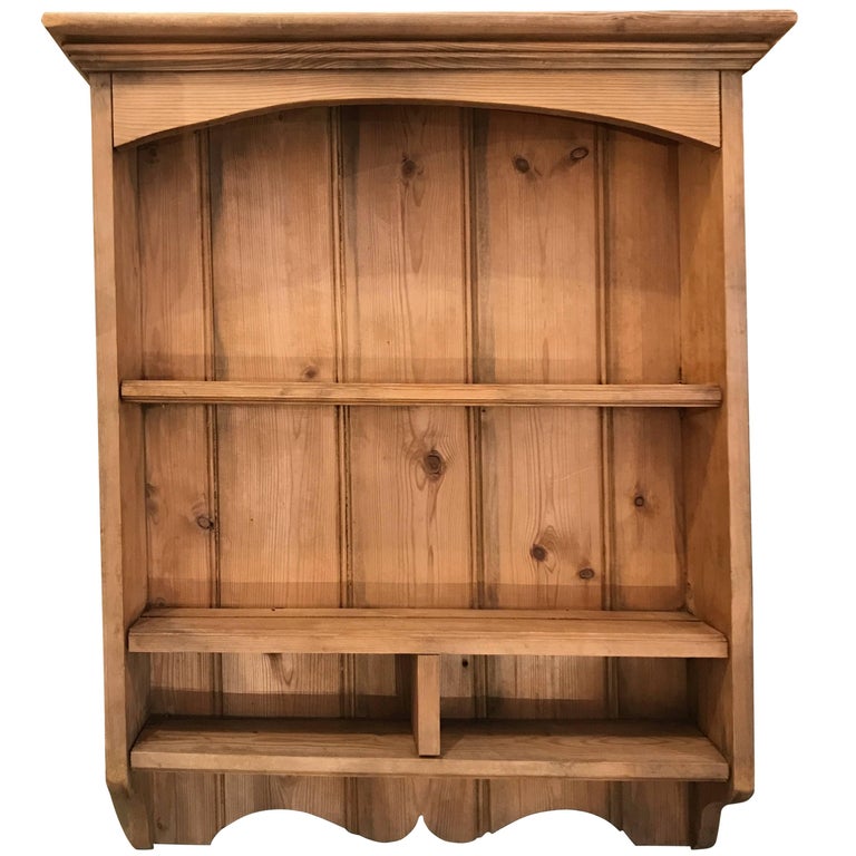 French Pine Wall Shelf For Sale