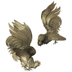 Rooster Form Table Garniture Finely Cast Silver Plate, circa 1930s