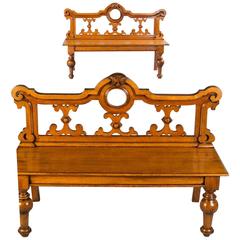 Pair of Neo-Renaissance Hall Benches