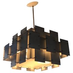 Robert Sonneman "Cityscape" Brutalist Chandelier