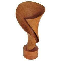 "Moonflower" Hand-Carved Wood Sculpture by John McAbery, 1999