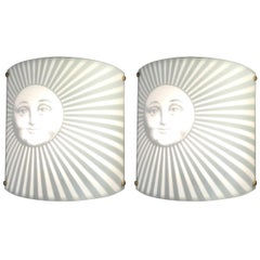 Pair of Wall Lights by Piero Fornasetti, circa 1980