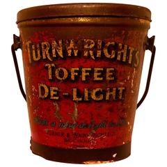 Charming Turnwright's Toffee De-Light Tin, Sweet Bucket, Shop Display