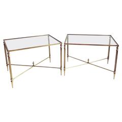 Pair of French Brass Side Tables