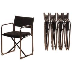 1970s, Set of Five Folding Chairs by Börge Lindau & Bo Lindekrantz