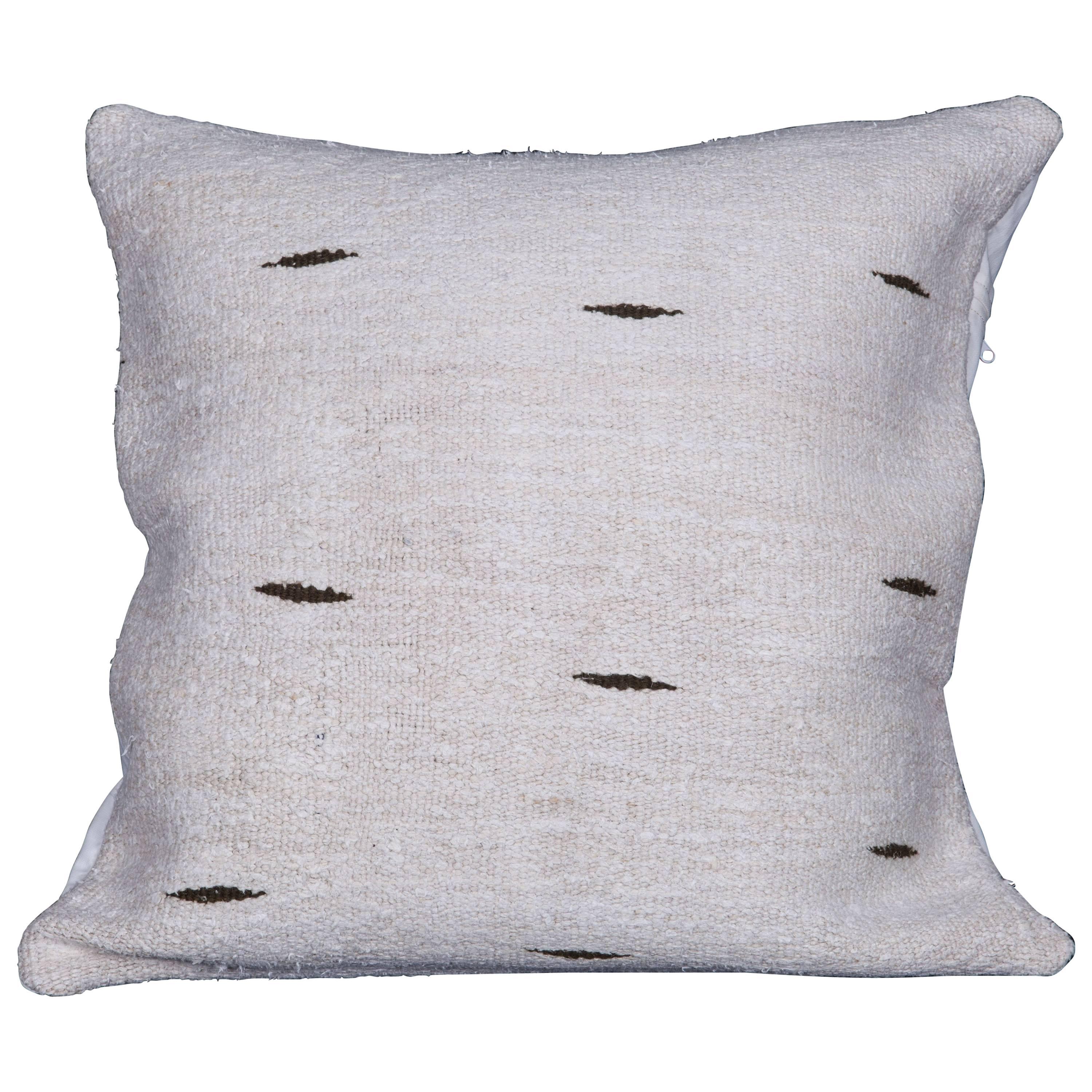 Pillow Made Out of a Mid-20th Century Anatolian Hemp Kilim
