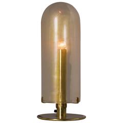 Glass and Brass Table Lamp