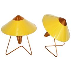 Set of Two Small Table or Wall Lamps by Helena Frantova for Okolo, Czech, 1953