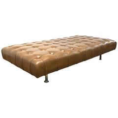 Daybed Robert & Trix Haussmann Attributed, Leather with Beautiful Patina 11