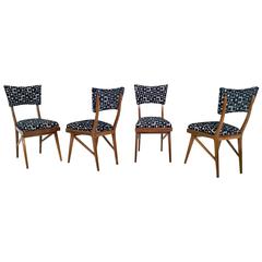 Set of Four Mahogany Chairs in the Style of Ico Parisi, 1950s 7