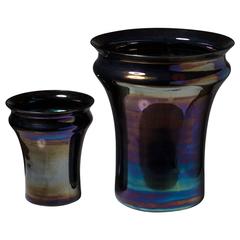 Pair of Iridescent Vases by Sergio Asti for Venini 12