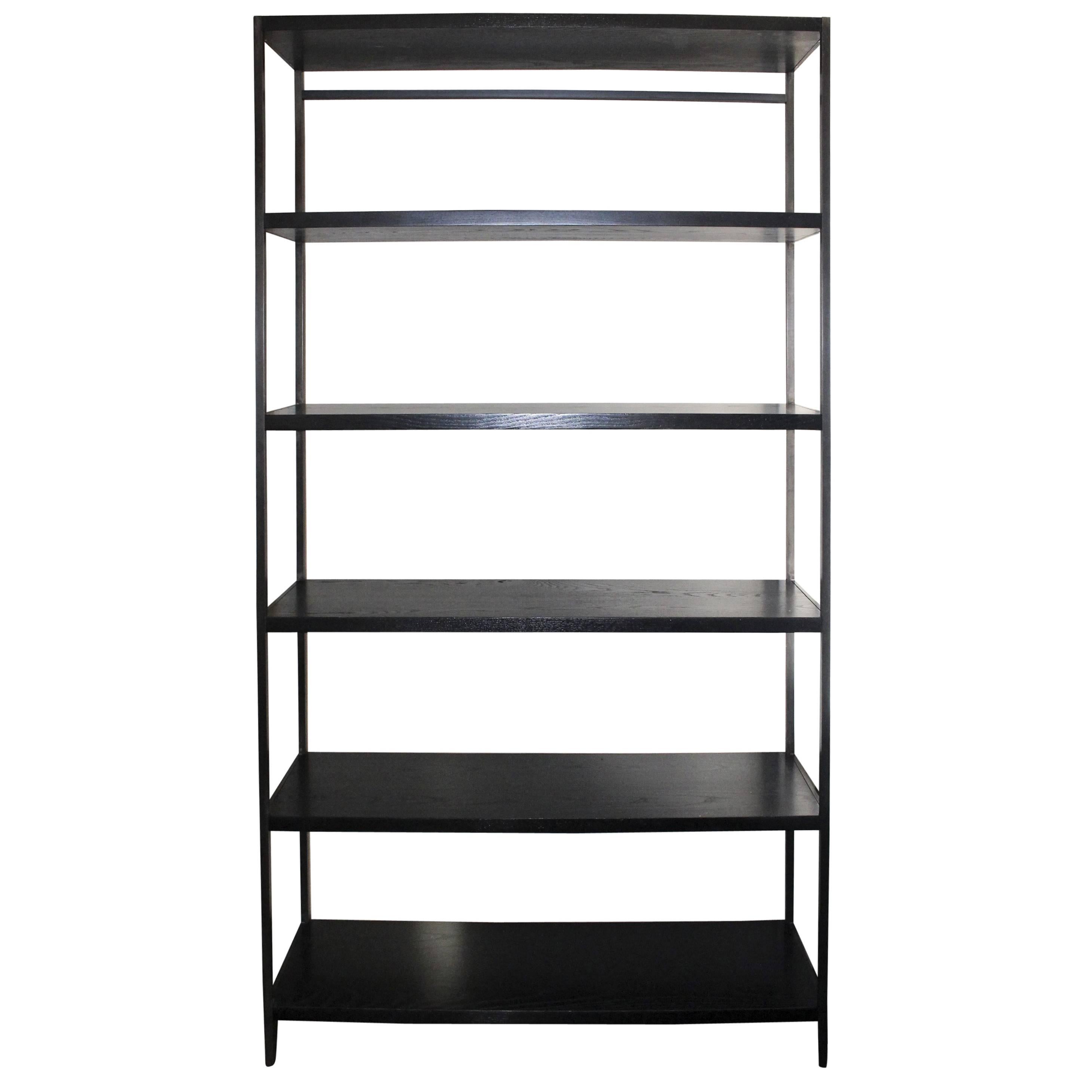 Custom Steel and Ash Bookcase Etagere For Sale