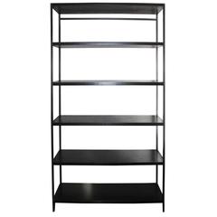 Custom Steel and Ash Bookcase Etagere