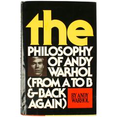 Philosophy of Andy Warhol, Signed 1st Ed