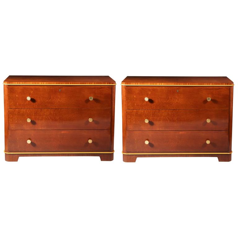 Pair of Art Deco Commodes COENE FRERES For Sale at 1stDibs