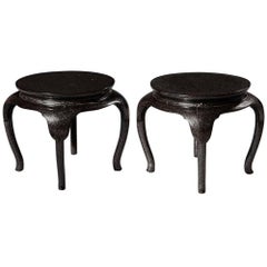 Pair of Japanese Lacquer Low Tables