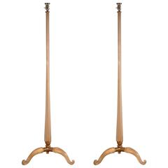Murano Pair of Glass Floor Lamps 10