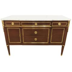 Vintage Louis XVI Style Maison Jansen Commode with Marble Top