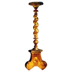 French Antique Giltwood Pricket Stick
