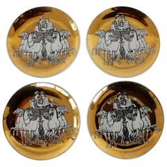 Set of Four Piero Fornasetti Coasters