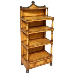 Antique Painted Tiered Bookcase