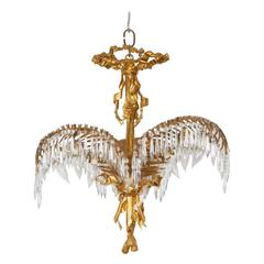 A French Gilt Bronze Palm-Frond Chandelier