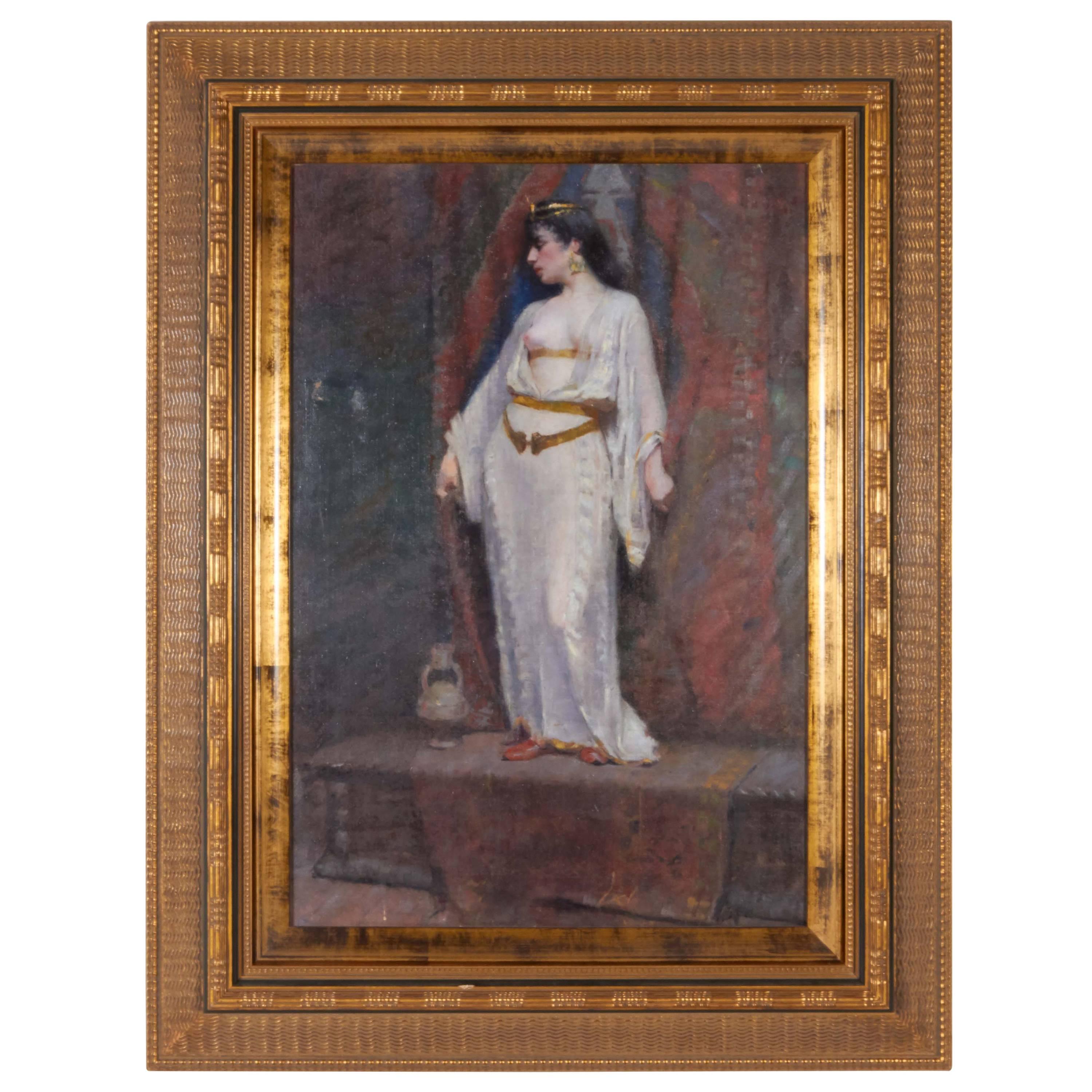 Portrait of Woman in Exotic Costume For Sale
