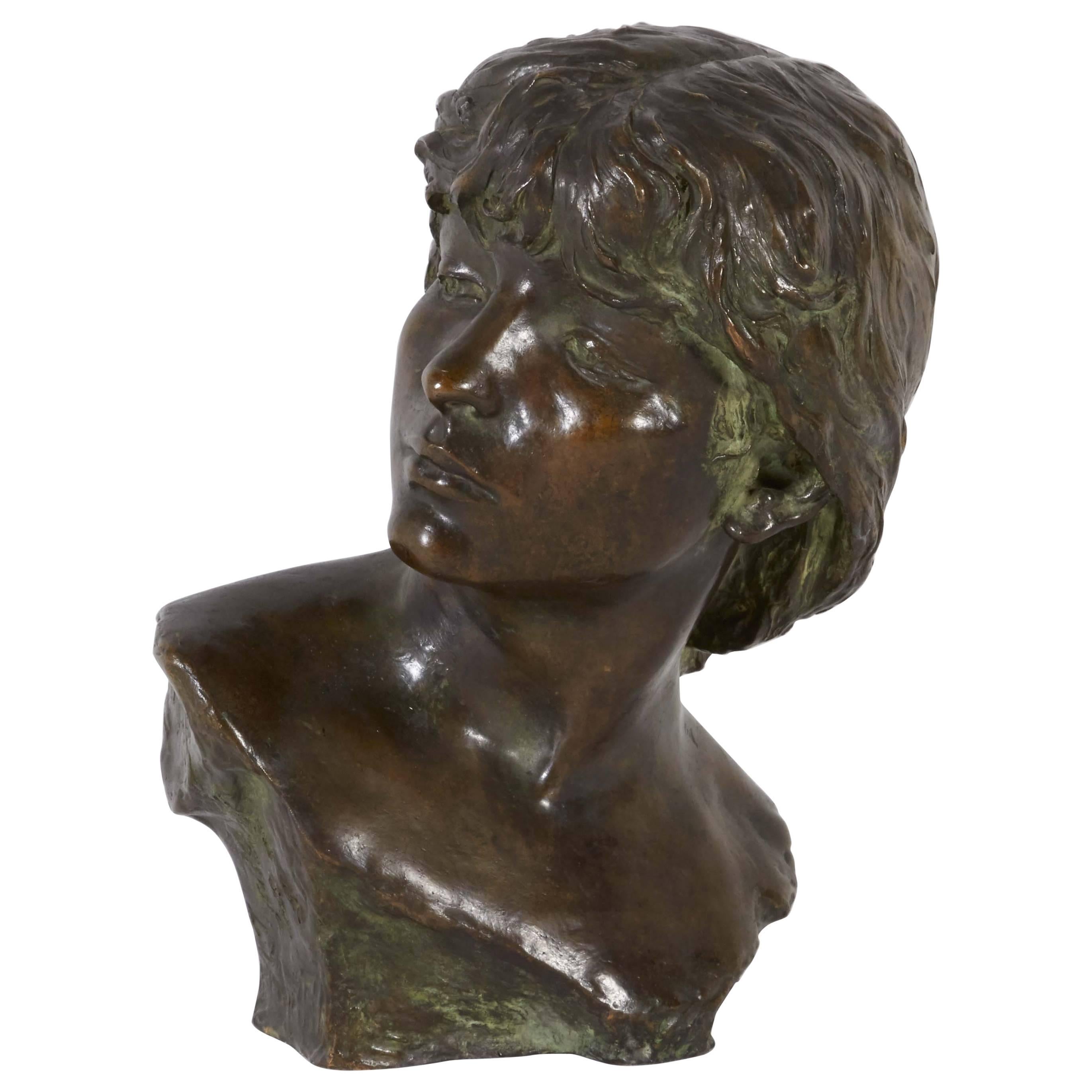 Bronze Female Bust For Sale